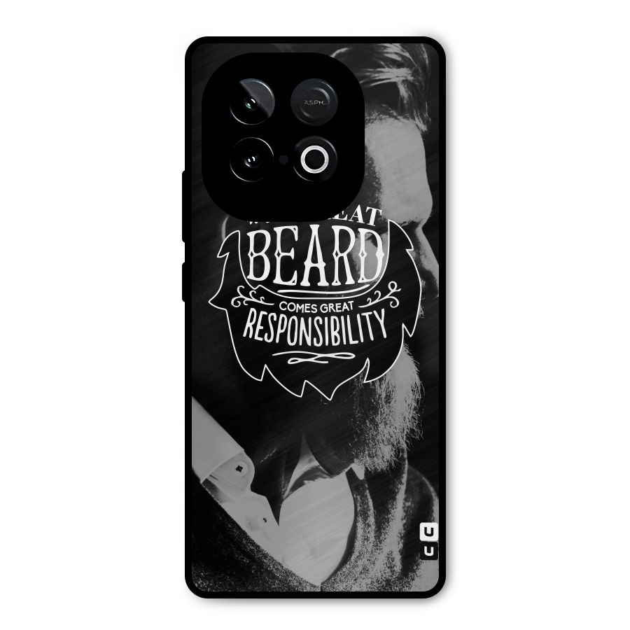 Beard Responsibility Quote Metal Back Case for iQOO Neo 10