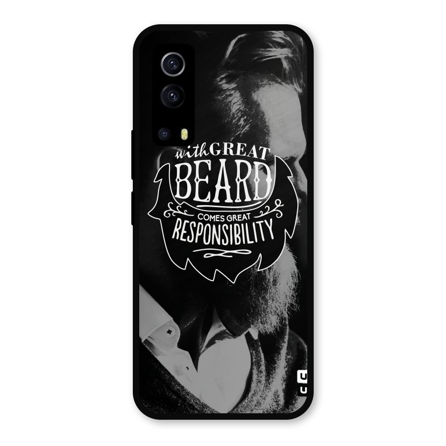 Beard Responsibility Quote Metal Back Case for iQOO Z3