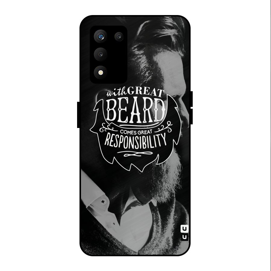 Beard Responsibility Quote Metal Back Case for realme 9 5G SE