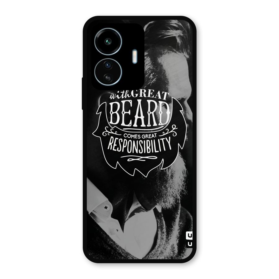 Beard Responsibility Quote Metal Back Case for vivo iQOO Z6 Lite 5G