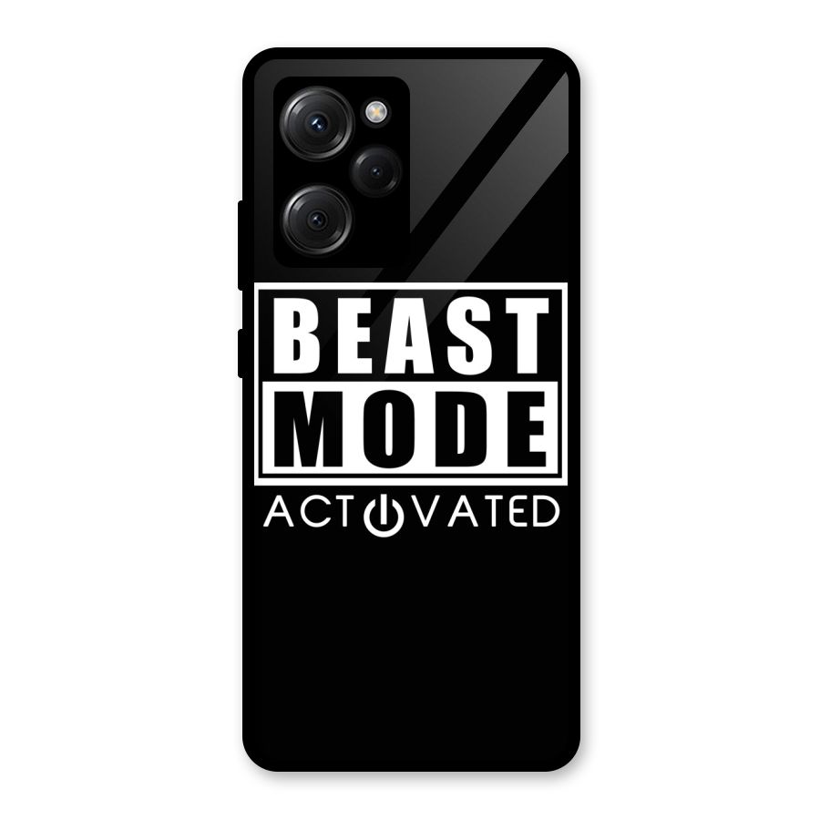 Beast Mode Activated Glass Back Case for Poco X5 Pro