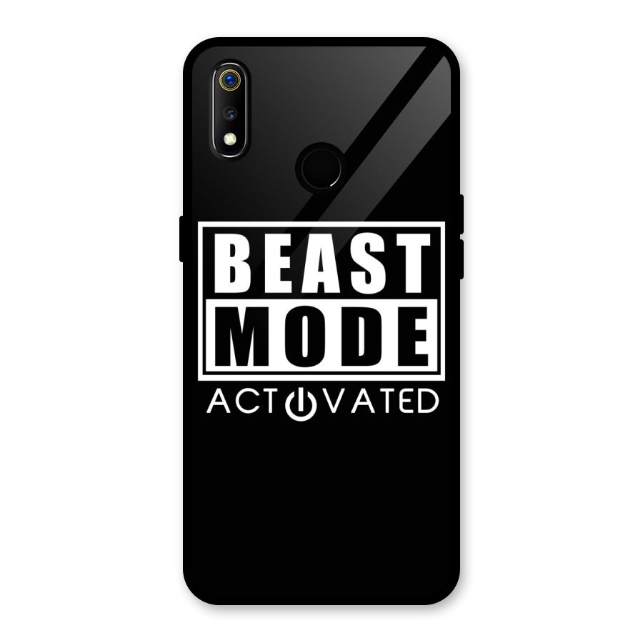 Beast Mode Activated Glass Back Case for Realme 3i