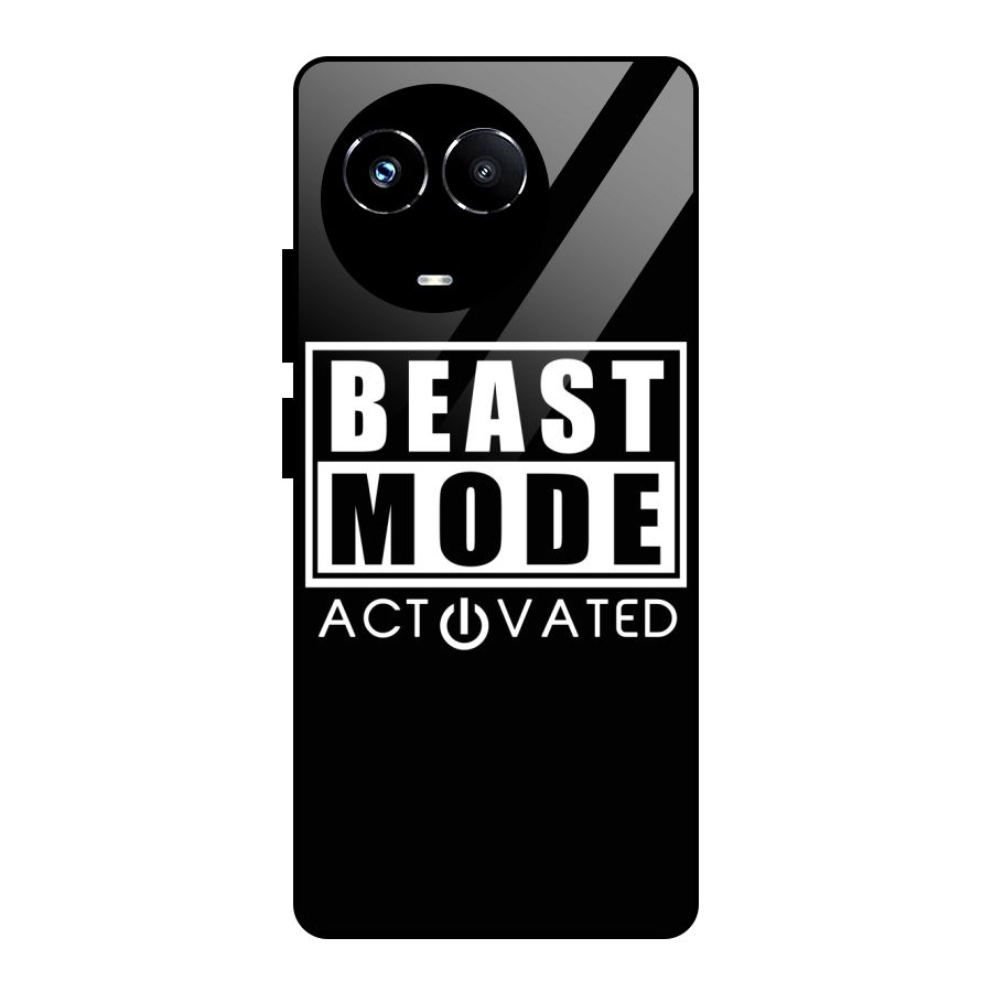 Beast Mode Activated Glass Back Case for Realme Narzo 60X