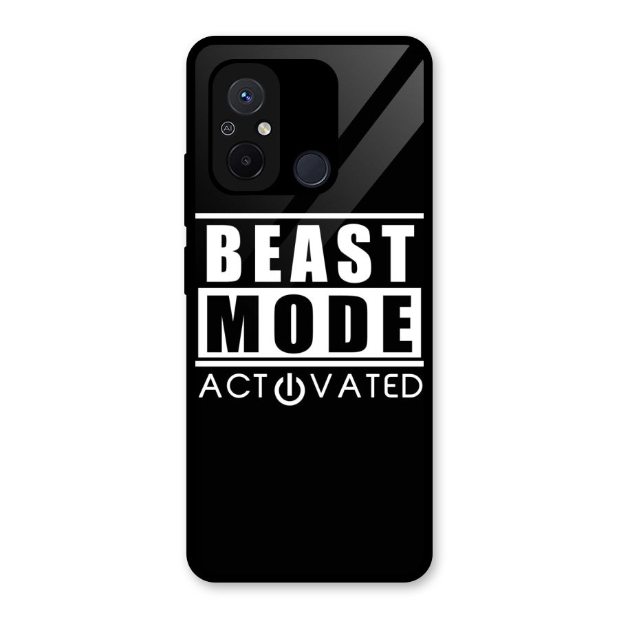 Beast Mode Activated Glass Back Case for Redmi 12C