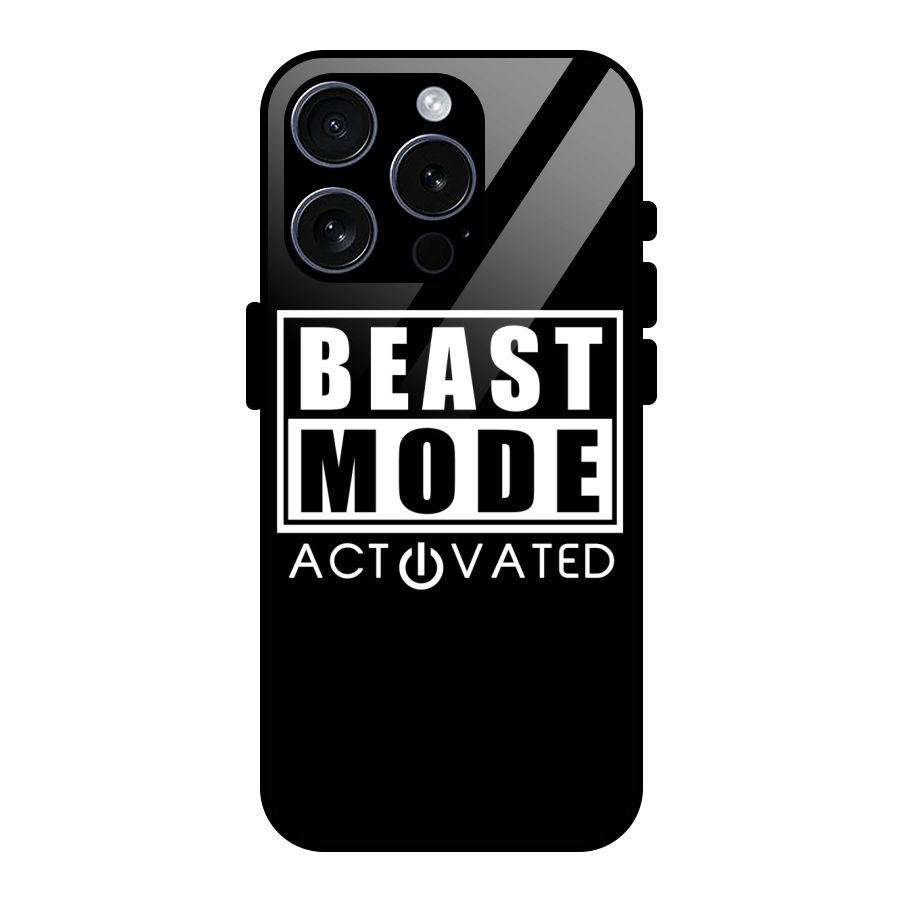 Beast Mode Activated Glass Back Case for iPhone 15 Pro