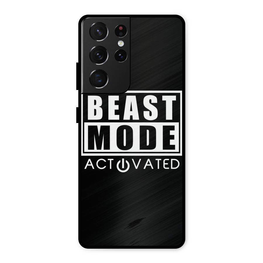 Beast Mode Activated Metal Back Case for Galaxy S21 Ultra 5G