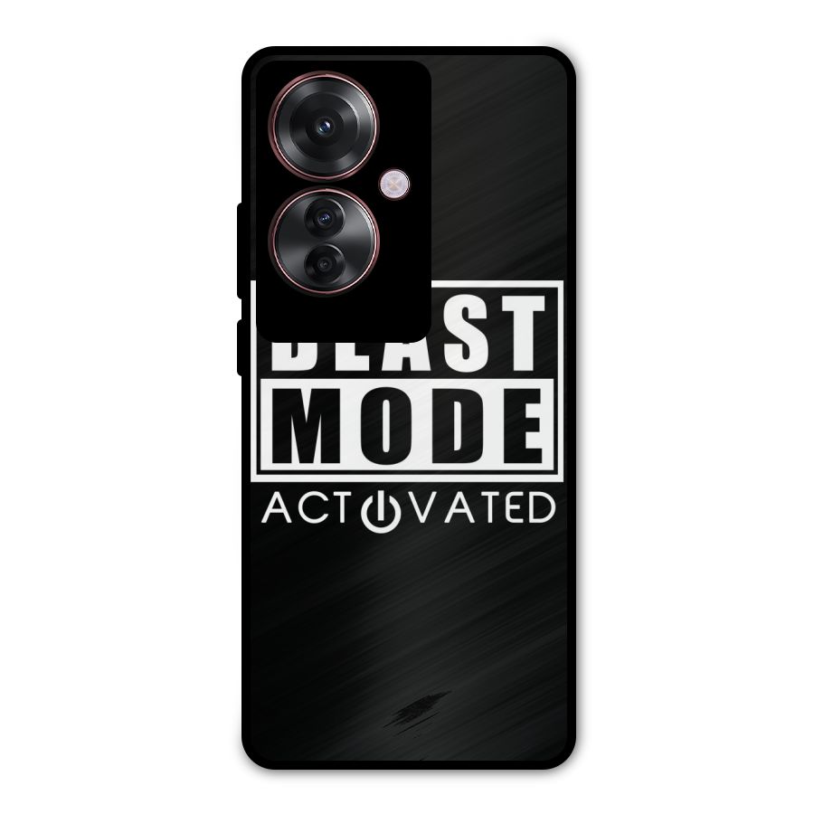 Beast Mode Activated Metal Back Case for Oppo F25 Pro