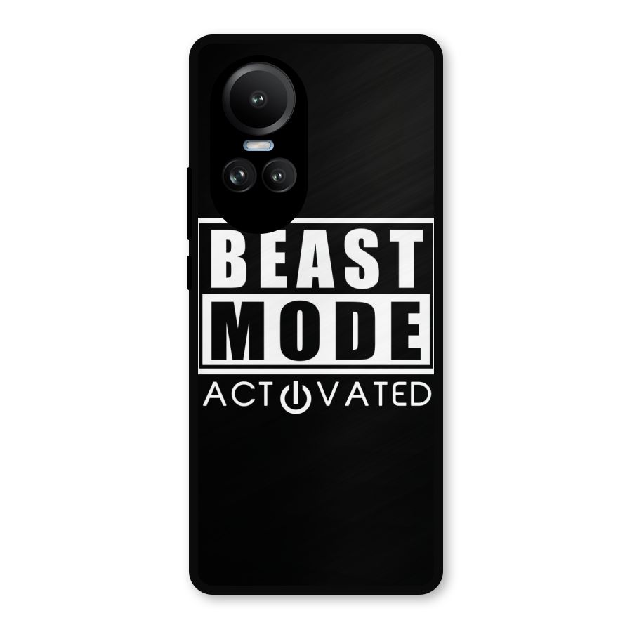 Beast Mode Activated Metal Back Case for Oppo Reno10