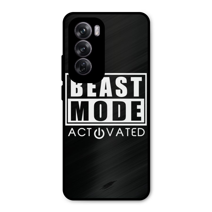 Beast Mode Activated Metal Back Case for Oppo Reno12 Pro