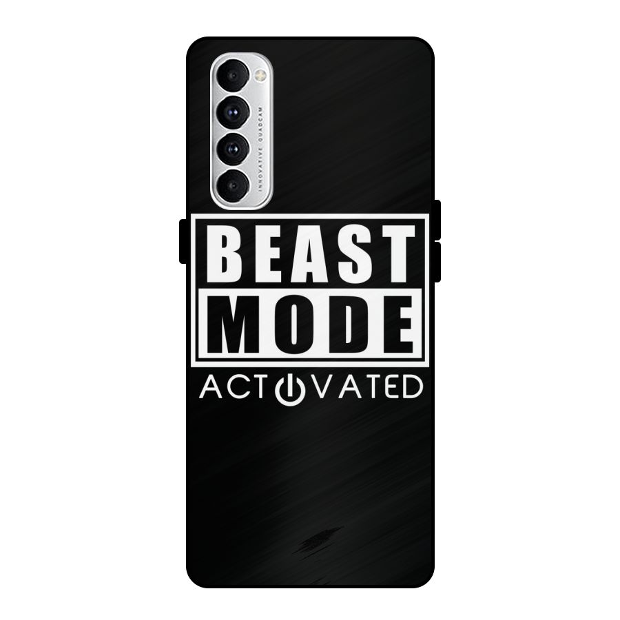 Beast Mode Activated Metal Back Case for Oppo Reno4 Pro