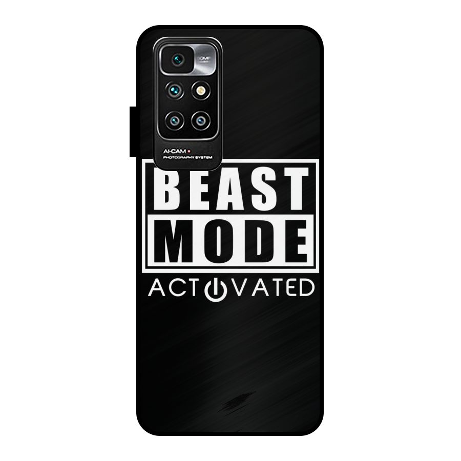 Beast Mode Activated Metal Back Case for Redmi 10 Prime