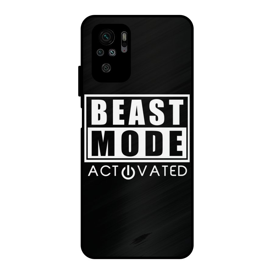 Beast Mode Activated Metal Back Case for Redmi Note 10S