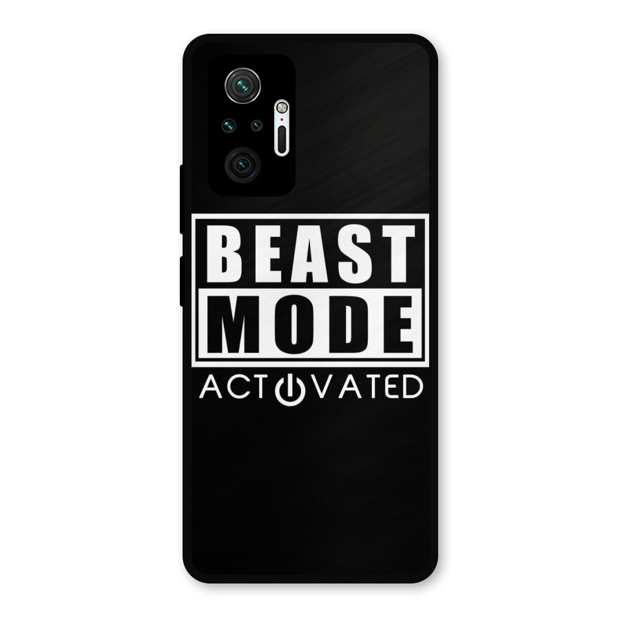 Beast Mode Activated Metal Back Case for Redmi Note 10 Pro Max
