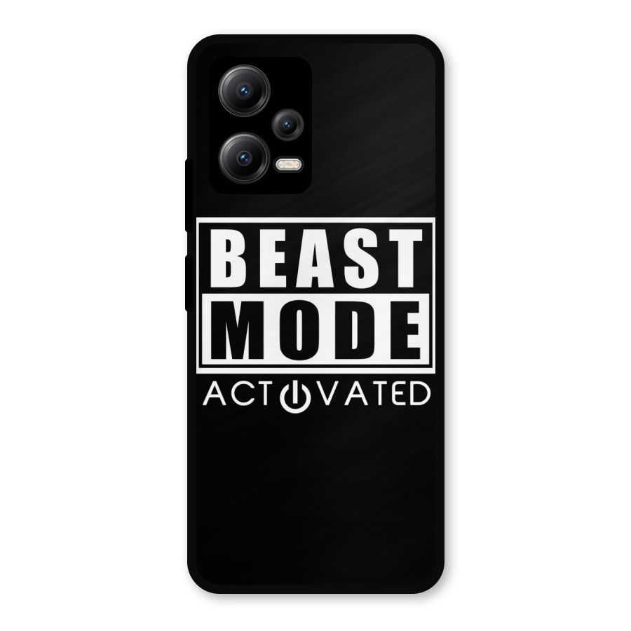 Beast Mode Activated Metal Back Case for Redmi Note 12 5G