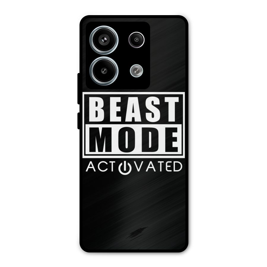 Beast Mode Activated Metal Back Case for Redmi Note 13 Pro 5G