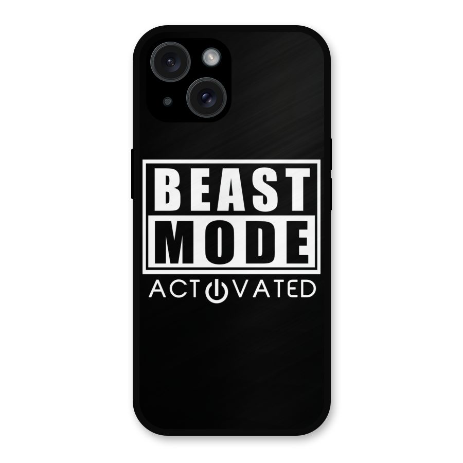 Beast Mode Activated Metal Back Case for iPhone 15
