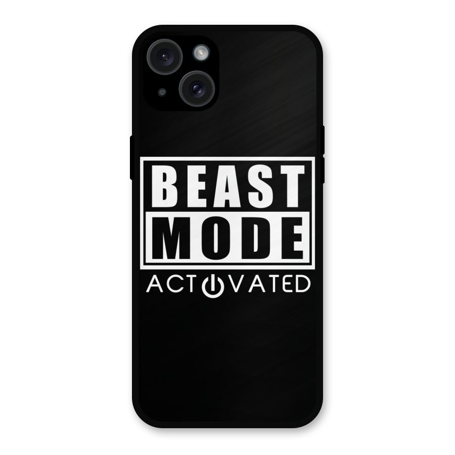 Beast Mode Activated Metal Back Case for iPhone 15 Plus