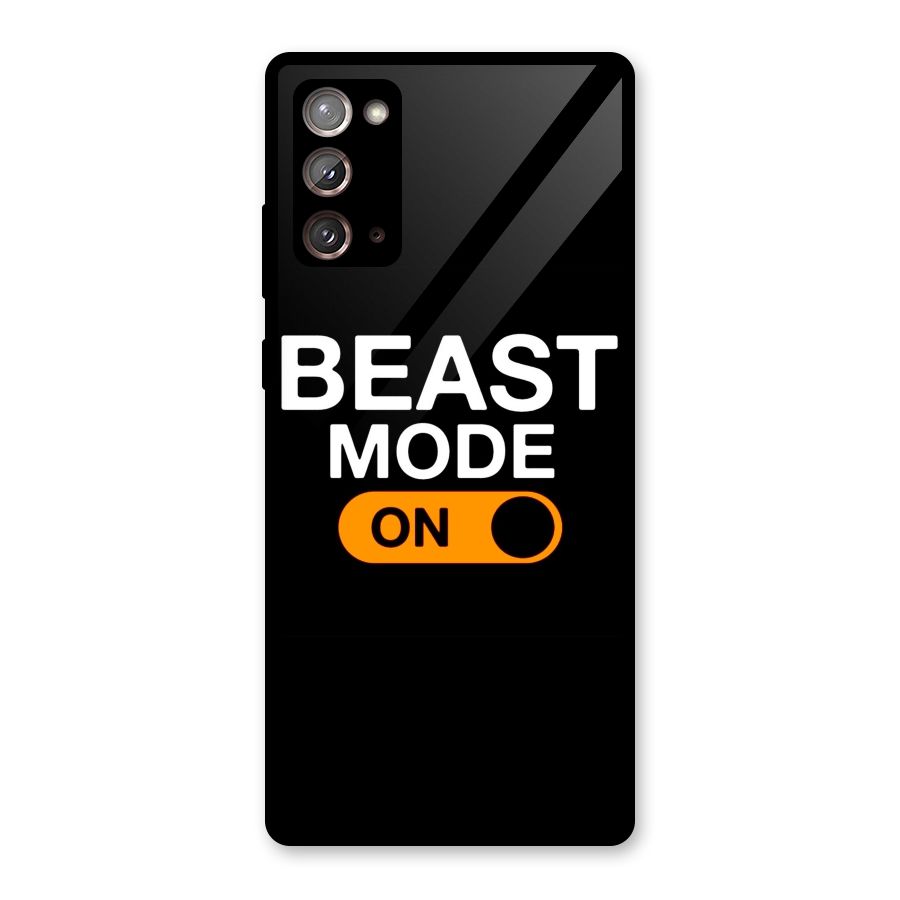 Beast Mode Switched On Glass Back Case for Galaxy Note 20
