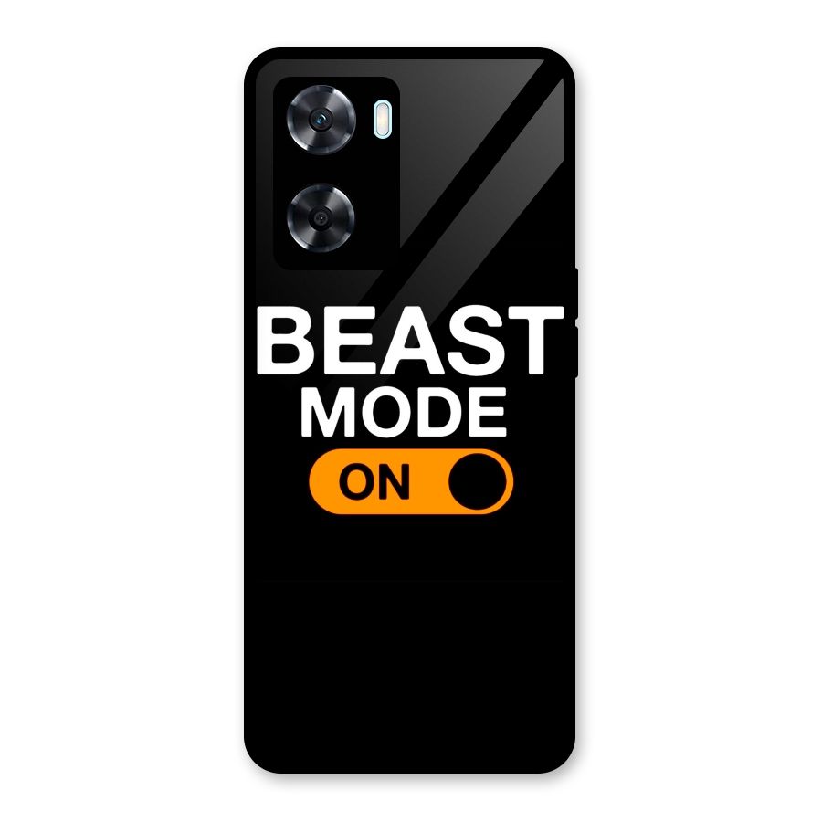 Beast Mode Switched On Glass Back Case for Oppo A77s