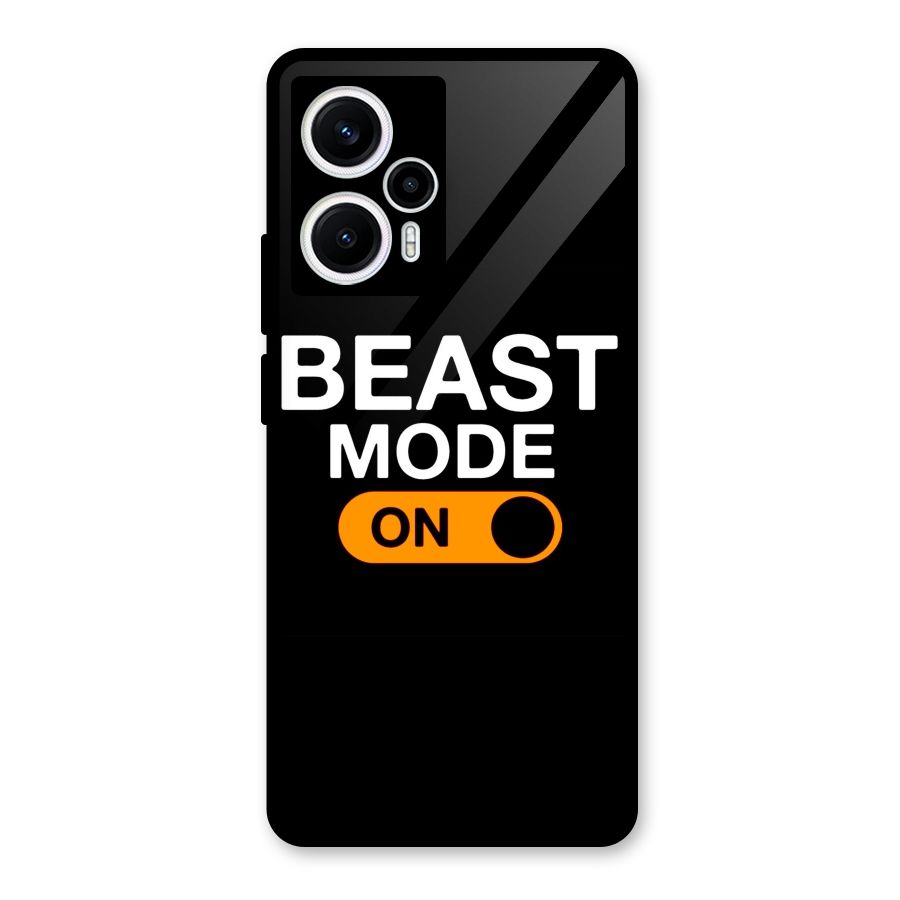 Beast Mode Switched On Glass Back Case for Poco F5