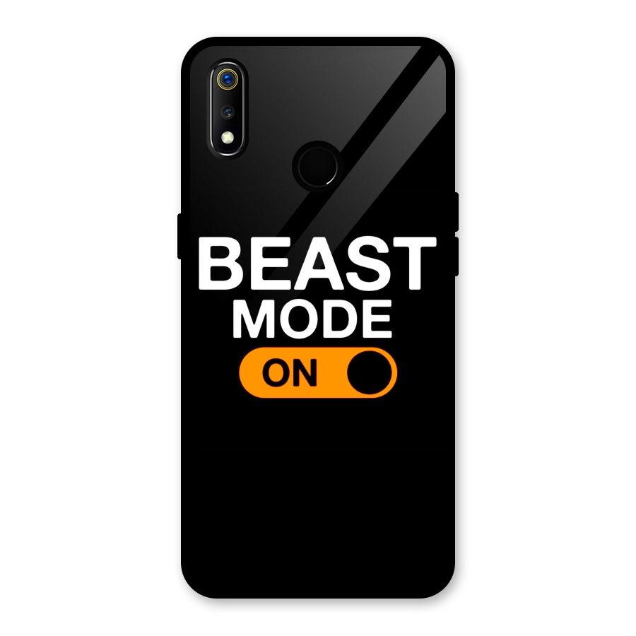 Beast Mode Switched On Glass Back Case for Realme 3i