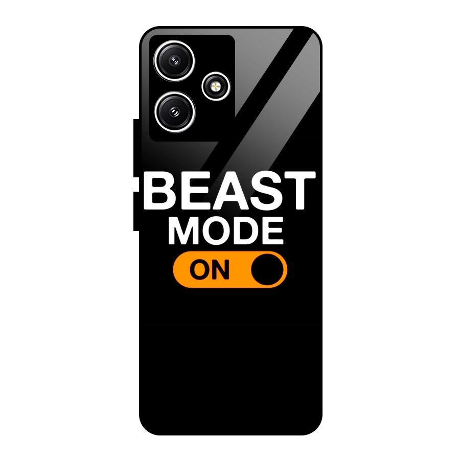 Beast Mode Switched On Glass Back Case for Redmi 12 5G