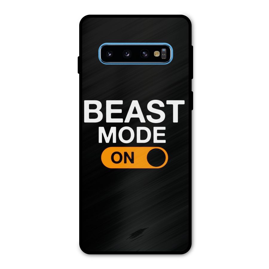Beast Mode Switched On Metal Back Case for Galaxy S10