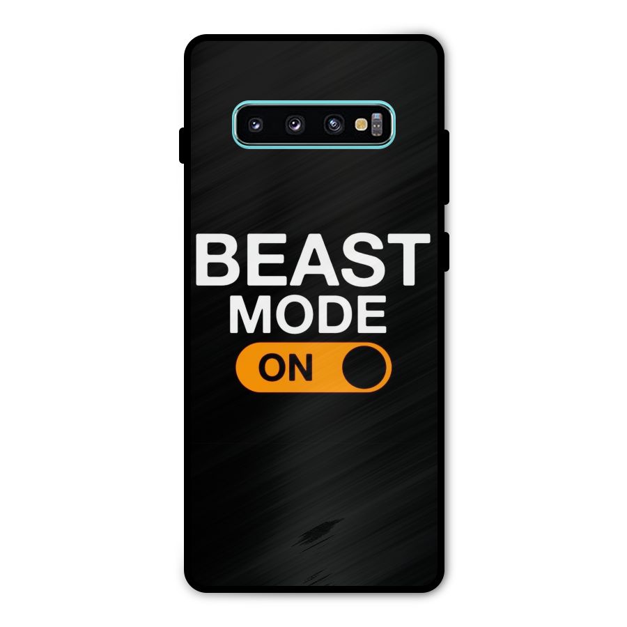 Beast Mode Switched On Metal Back Case for Galaxy S10 Plus