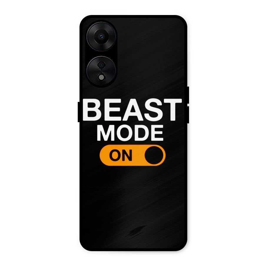 Beast Mode Switched On Metal Back Case for Oppo A78 5G