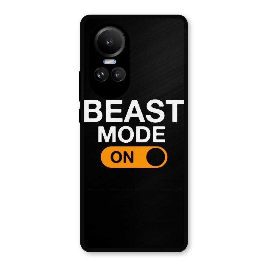 Beast Mode Switched On Metal Back Case for Oppo Reno10