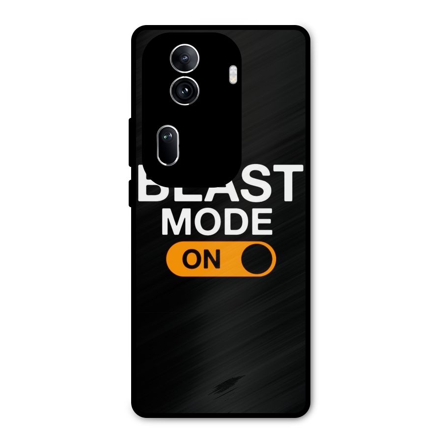 Beast Mode Switched On Metal Back Case for Oppo Reno11 Pro 5G
