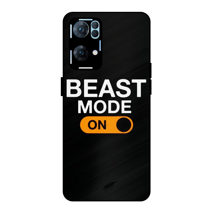 Beast Mode Switched On Metal Back Case for Oppo Reno7 Pro 5G