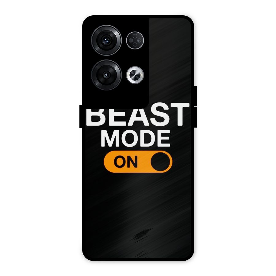 Beast Mode Switched On Metal Back Case for Oppo Reno8 Pro 5G