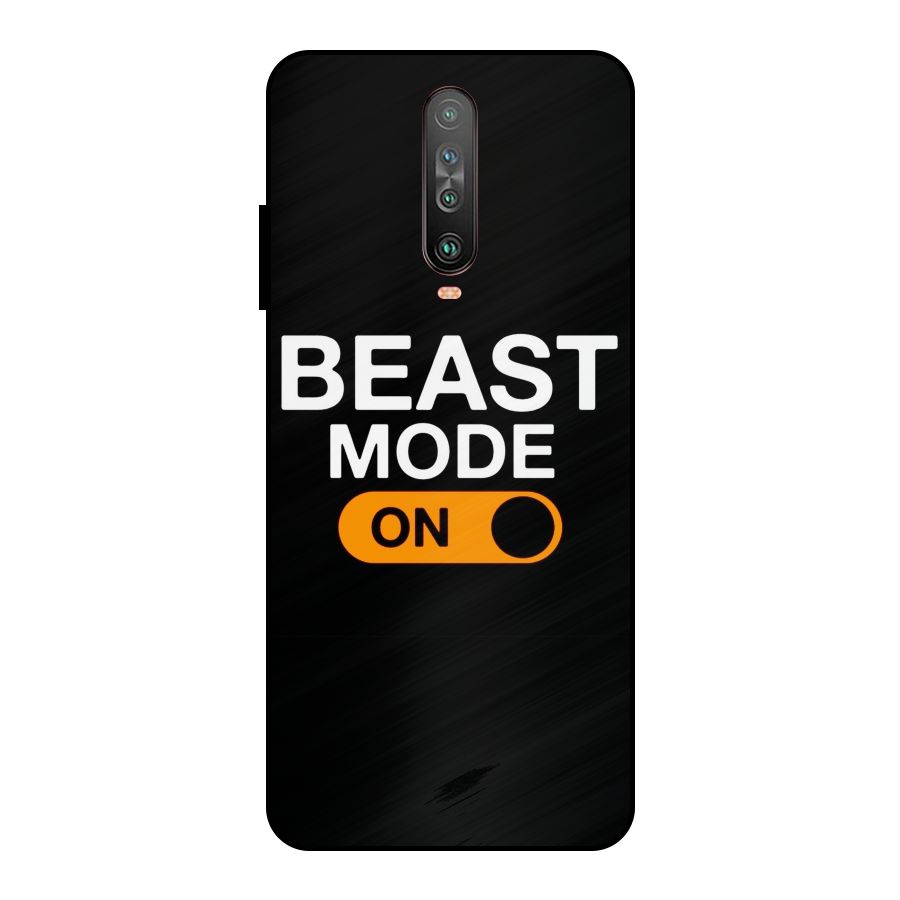 Beast Mode Switched On Metal Back Case for Poco X2