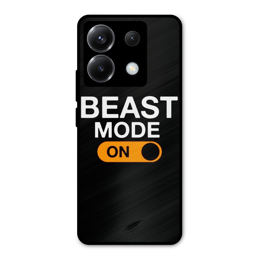 Beast Mode Switched On Metal Back Case for Poco X6