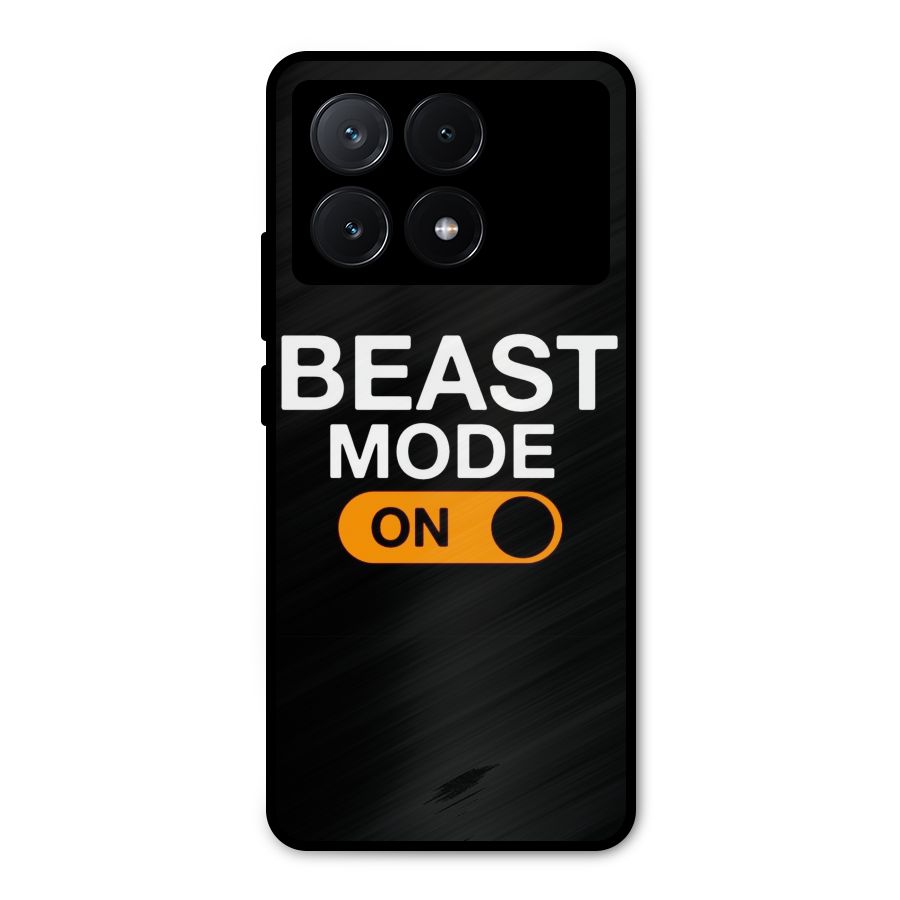 Beast Mode Switched On Metal Back Case for Poco X6 Pro