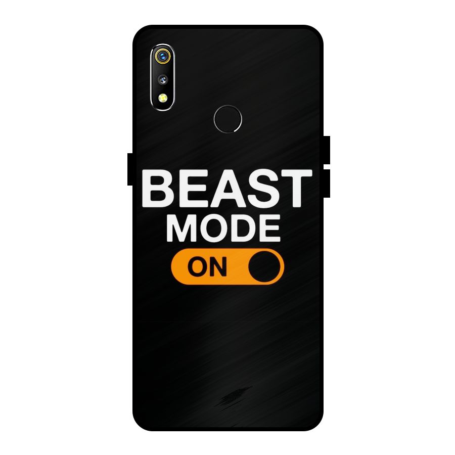Beast Mode Switched On Metal Back Case for Realme 3