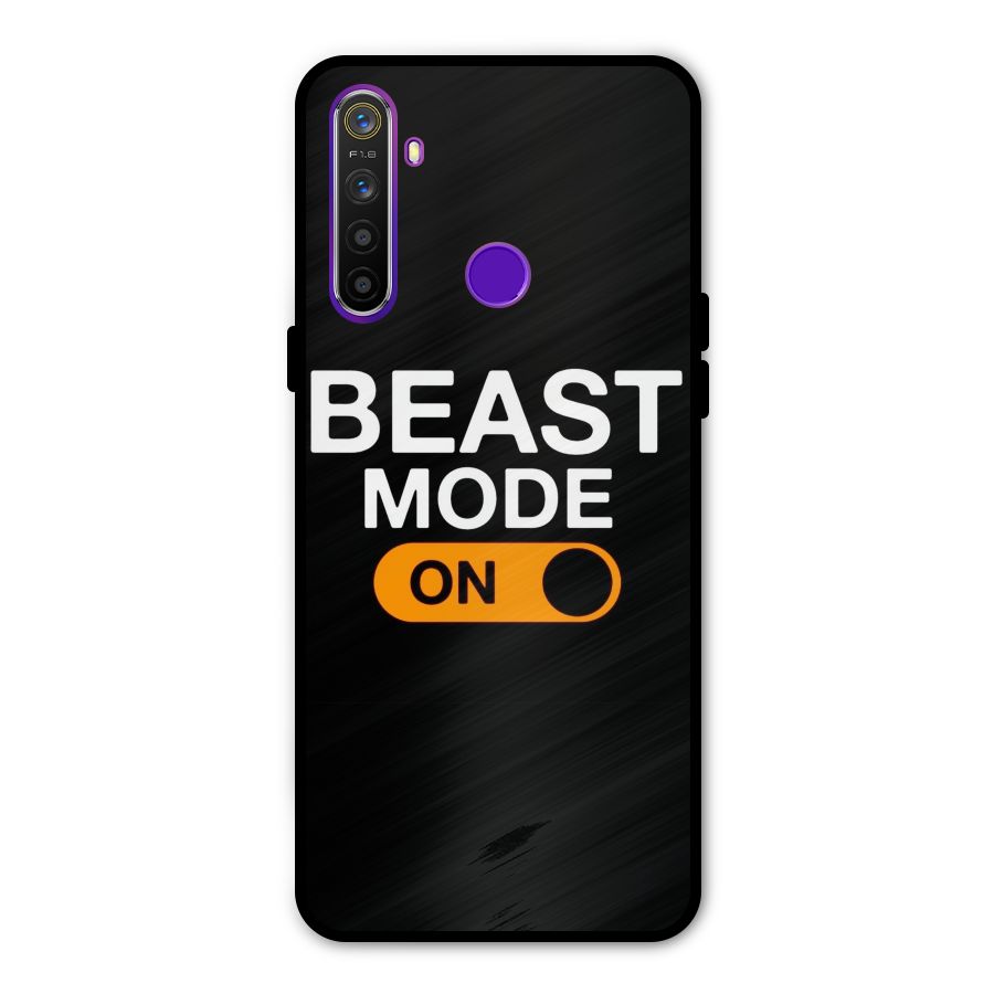 Beast Mode Switched On Metal Back Case for Realme 5