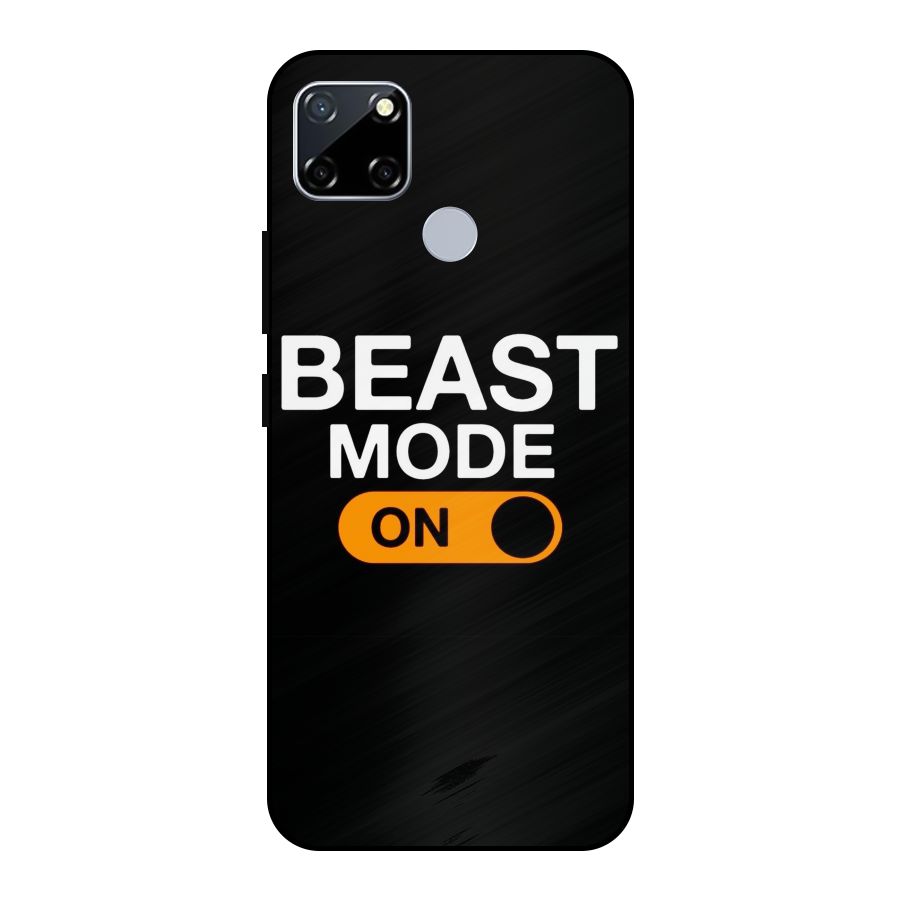 Beast Mode Switched On Metal Back Case for Realme Narzo 20