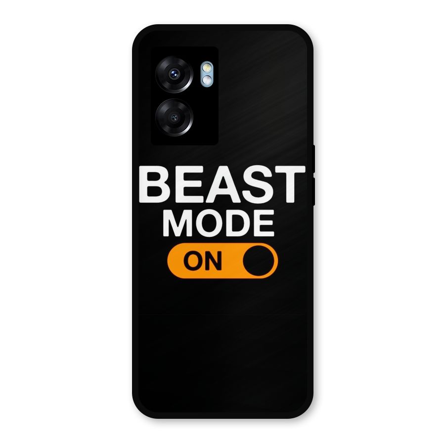 Beast Mode Switched On Metal Back Case for Realme Narzo 50 5G