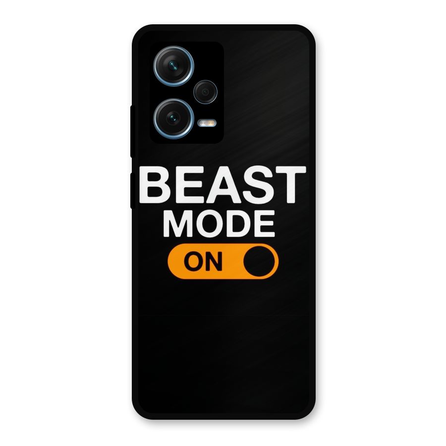 Beast Mode Switched On Metal Back Case for Redmi Note 12 Pro Plus 5G
