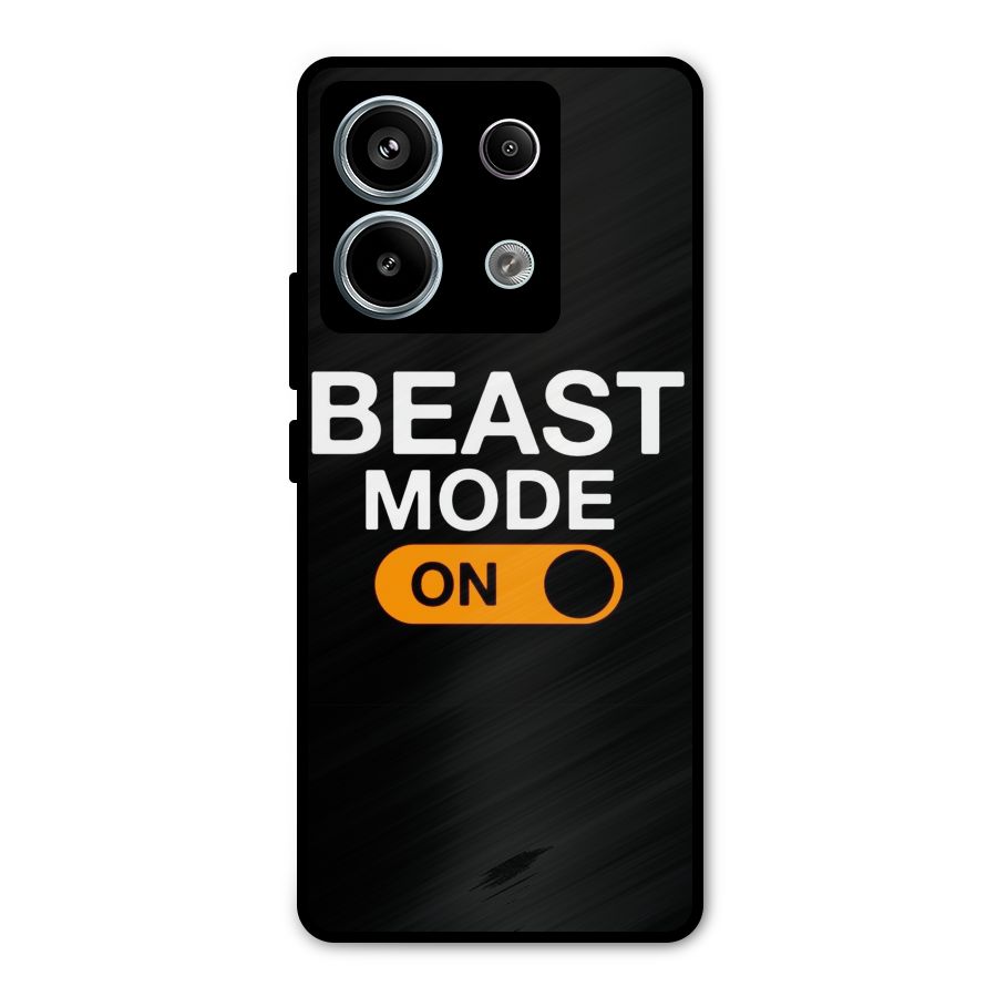 Beast Mode Switched On Metal Back Case for Redmi Note 13 Pro 5G