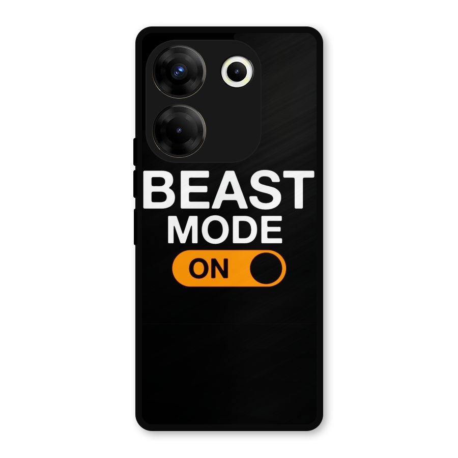 Beast Mode Switched On Metal Back Case for Tecno Camon 20