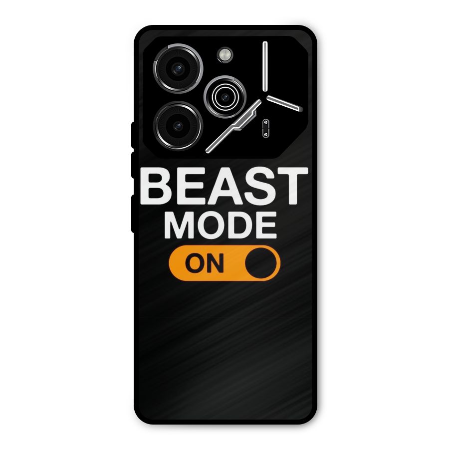 Beast Mode Switched On Metal Back Case for Tecno Pova 6 Pro