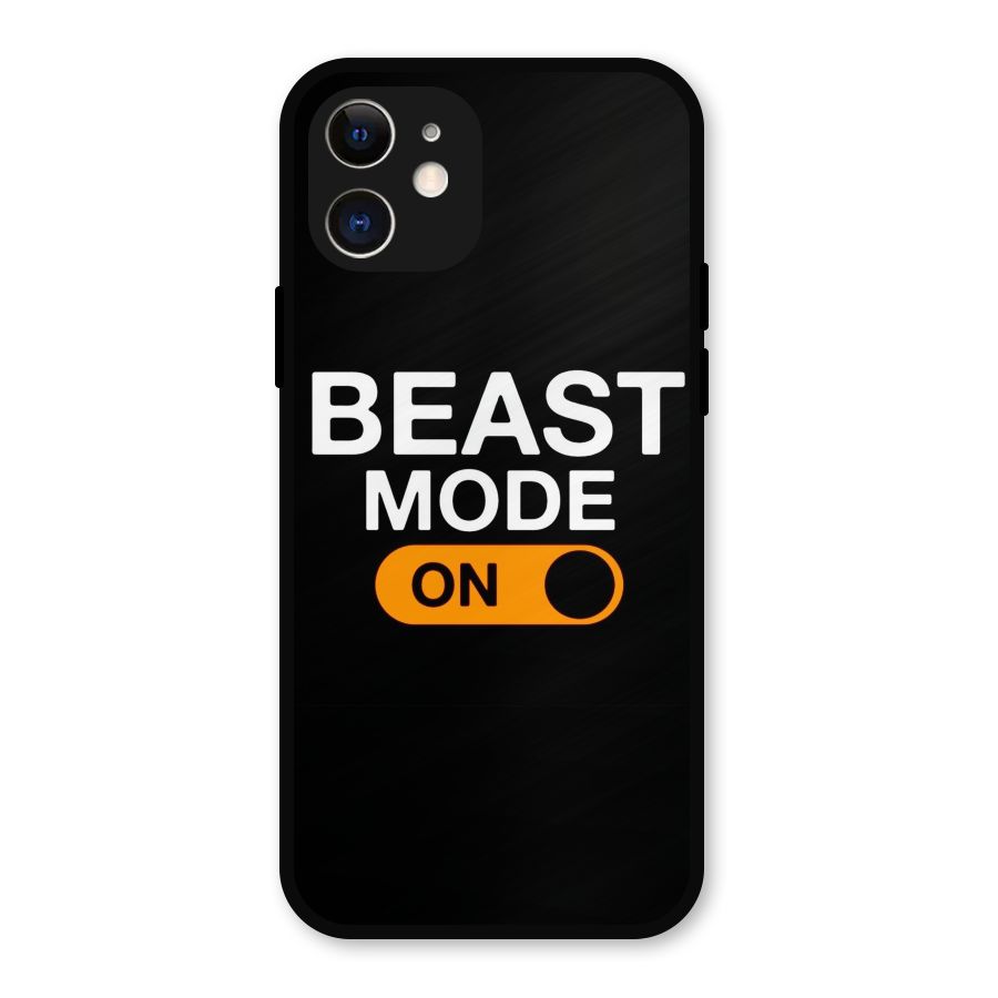 Beast Mode Switched On Metal Back Case for iPhone 12