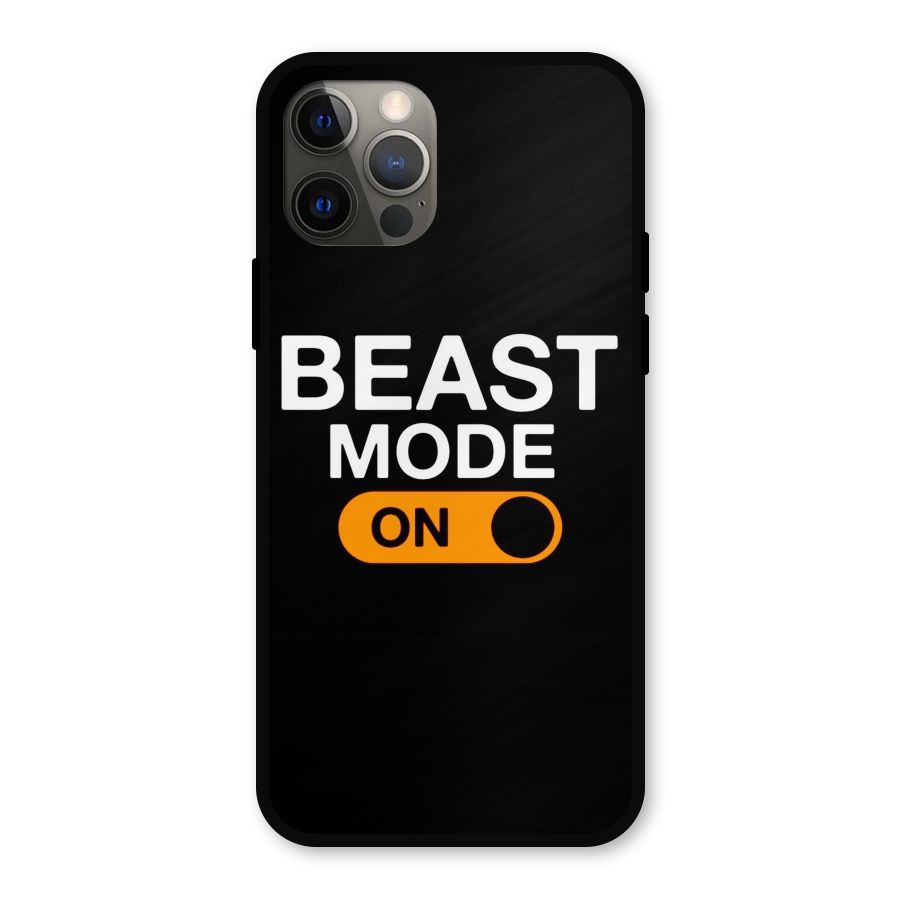 Beast Mode Switched On Metal Back Case for iPhone 12 Pro