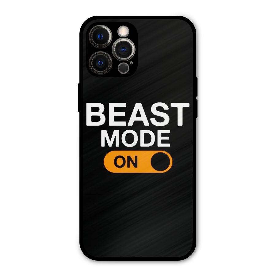Beast Mode Switched On Metal Back Case for iPhone 12 Pro Max