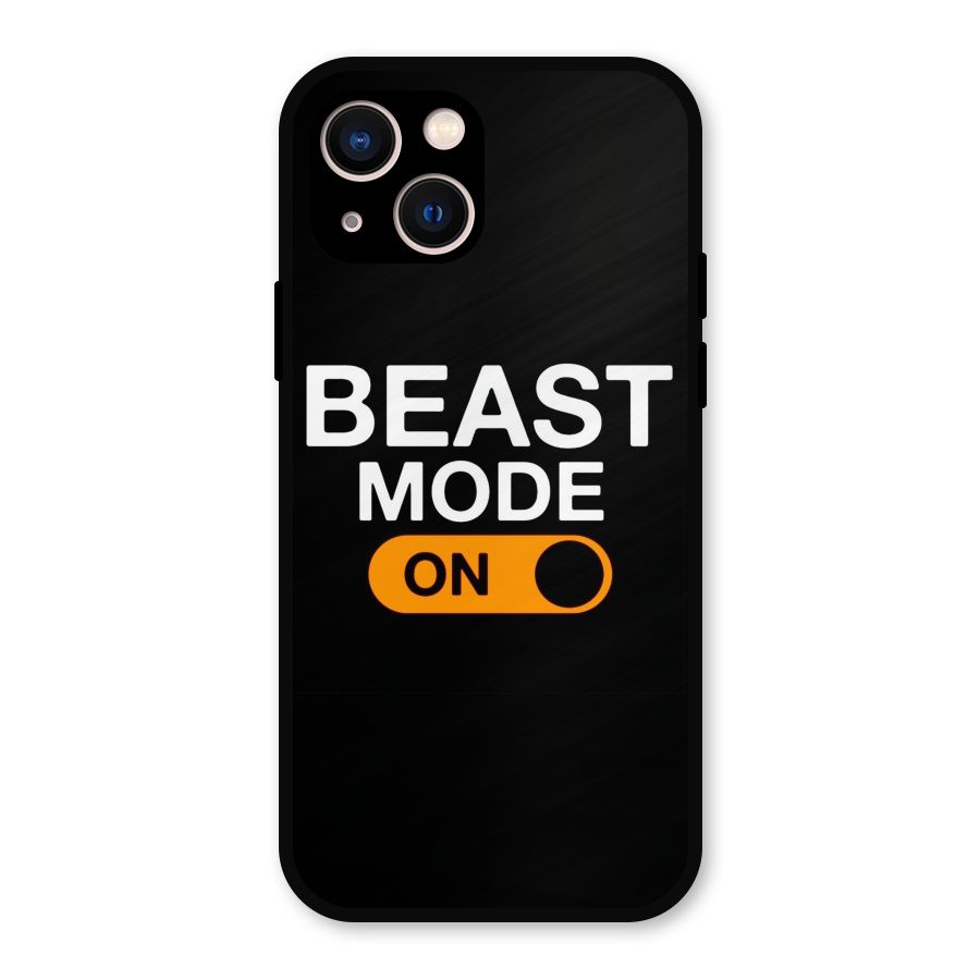 Beast Mode Switched On Metal Back Case for iPhone 13