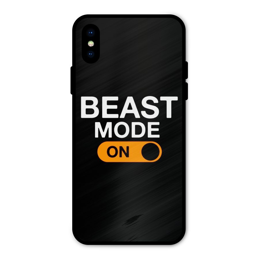 Beast Mode Switched On Metal Back Case for iPhone X