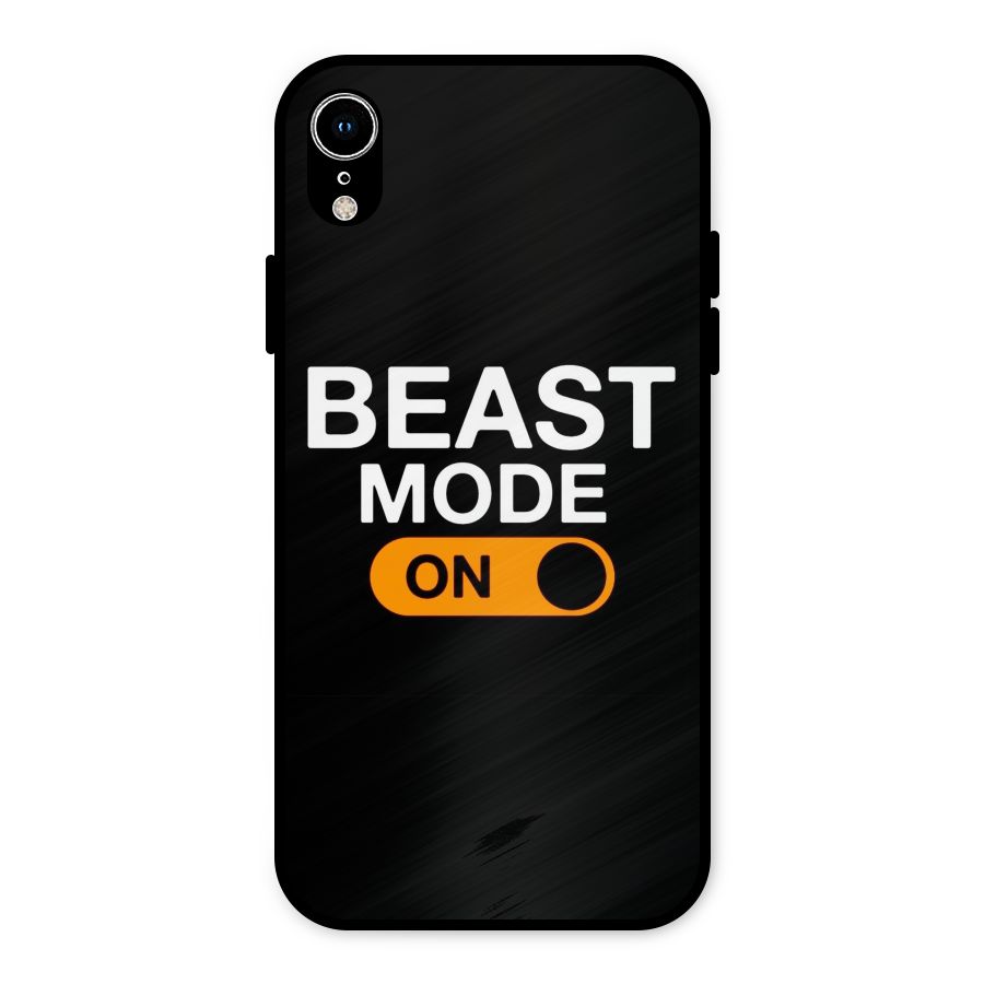 Beast Mode Switched On Metal Back Case for iPhone XR